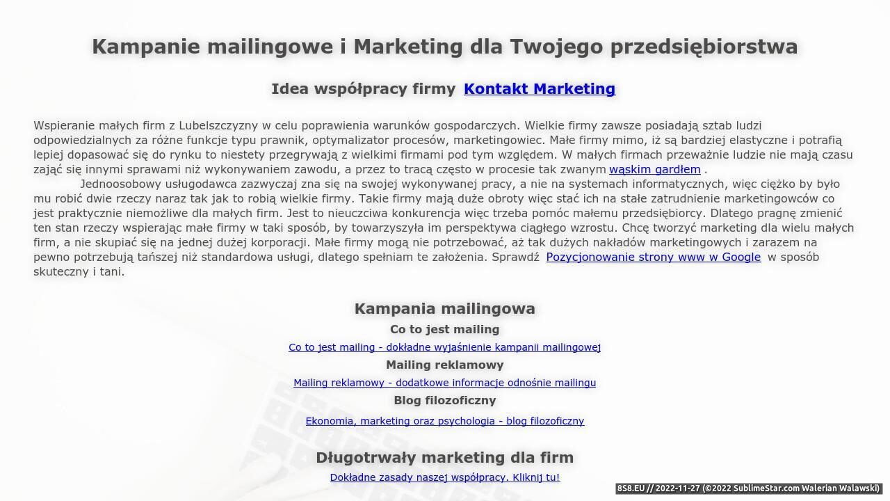 Blog filozoficzny i poradnik marketingowy (strona www.vanderer.pl - Blog Filozoficzny)