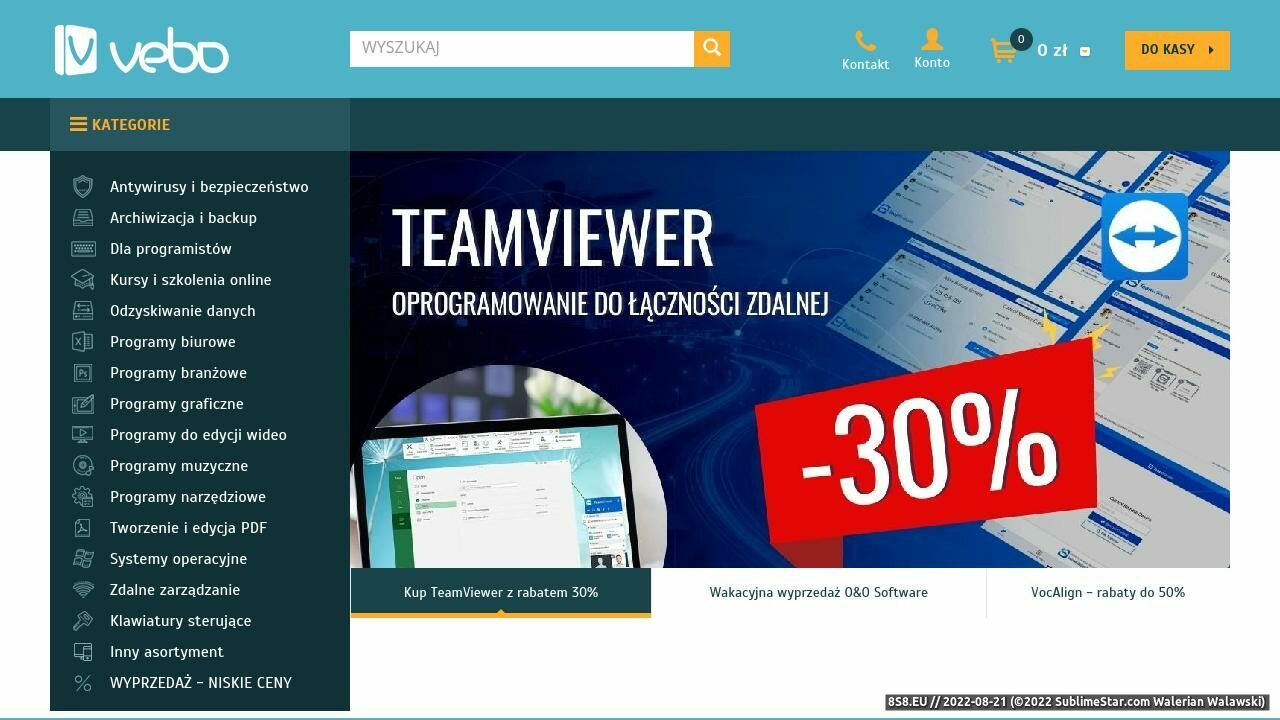 Zrzut ekranu Oprogramowanie na wyciągnięcie ręki - Vebo.pl