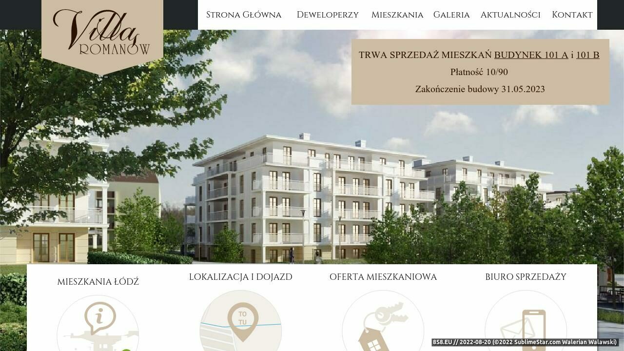 Zrzut ekranu Nowe mieszkania w Łodzi