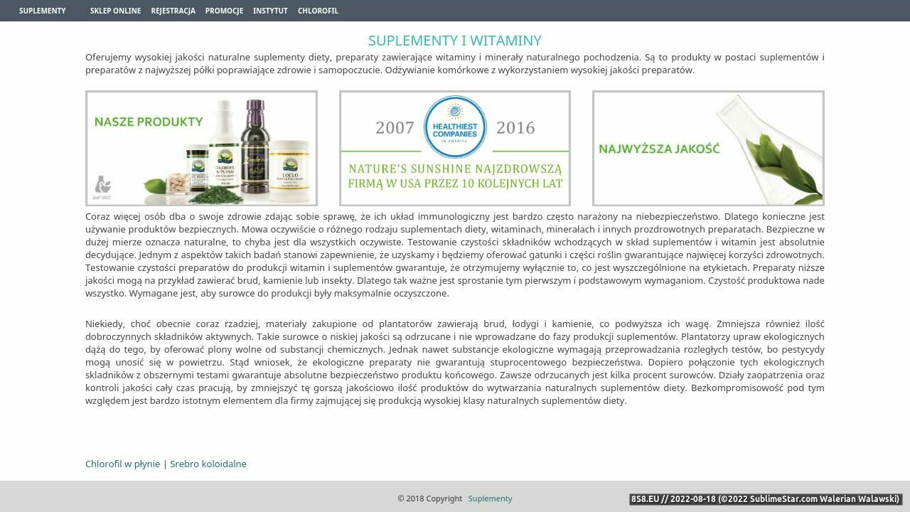 Calivita Suplementy Witaminy (strona www.vitasuplementy.pl - Vitasuplementy.pl)