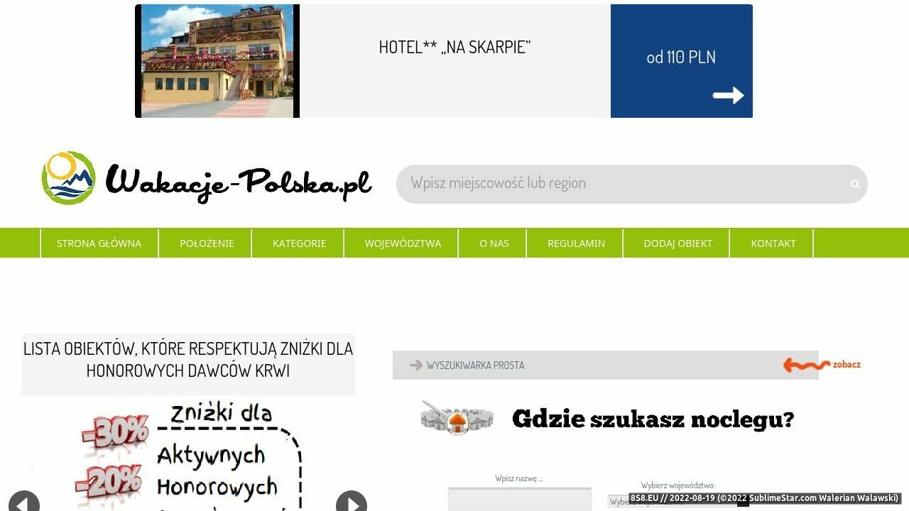 Portal turystyczny (strona www.wakacje-polska.pl - Wakacje-polska.pl)