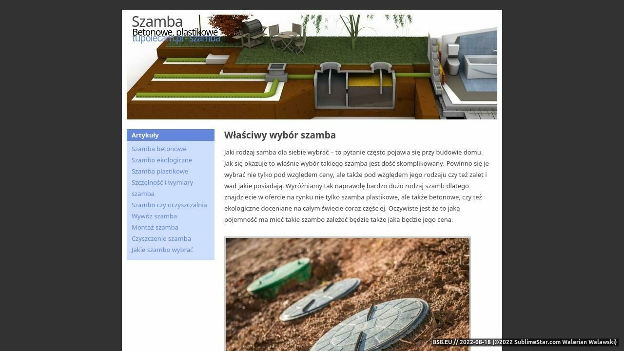 Zrzut ekranu Walbud szamba betonowe wodoszczelne