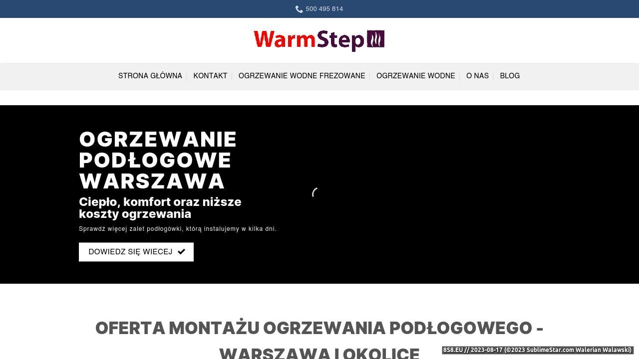 Instalacja ogrzewania podłogowego w Warszawie (strona warmstep.pl - Warmstep Warszawa)