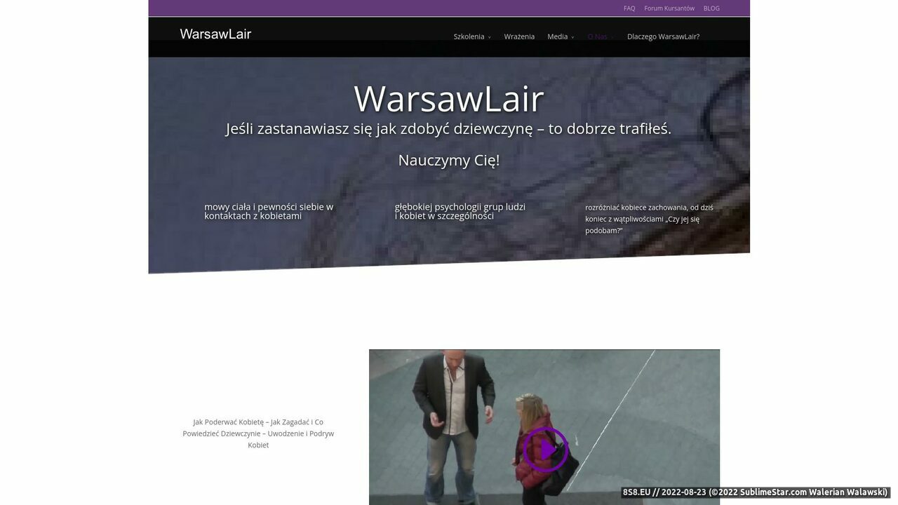 Uwodzenie i Podryw - WarsawLair (strona www.warsawlair.pl - Coaching)