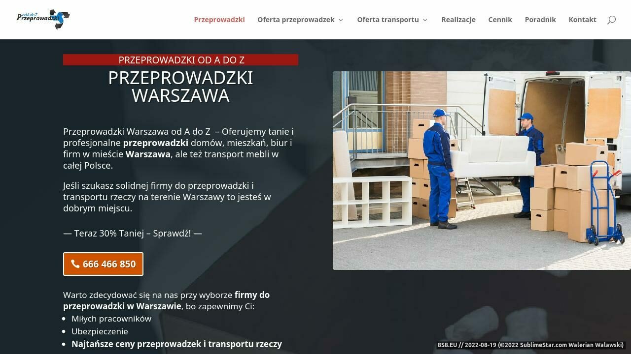 Przeprowadzki i transport mebli (strona warszawaprzeprowadzki.pl - Przeprowadzki Warszawa)