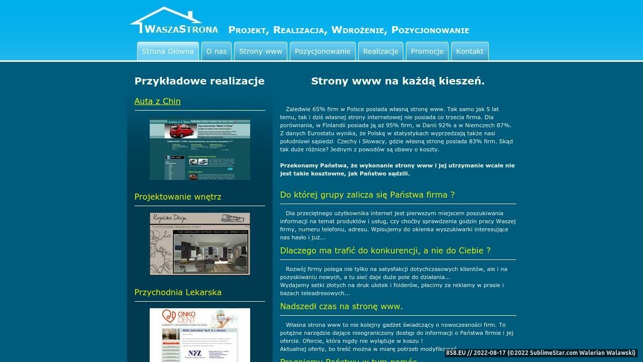 Zrzut ekranu Waszastrona.pl - katalog dobrych stron