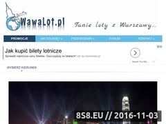 Miniaturka www.wawalot.pl (Wawalot - tanie loty z Warszawy, promocje, bilety i lotniska)