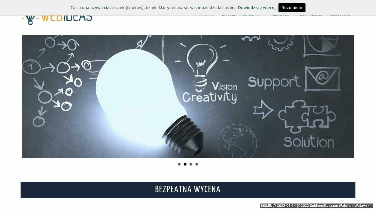 Tworzenie stron internetowych (strona webideas.pl - Webideas)