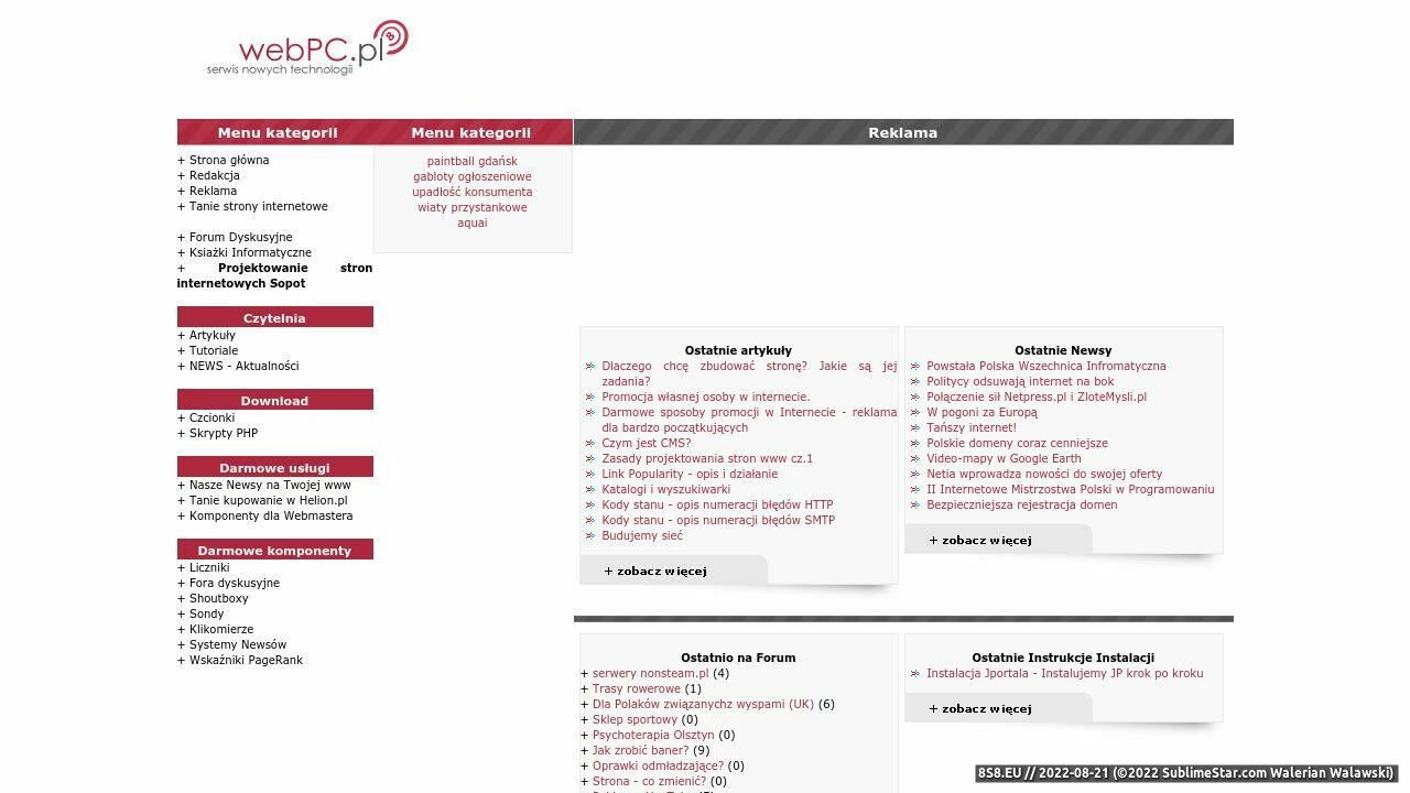 Zrzut ekranu Darmowe czcionki i fonty. Free fonts