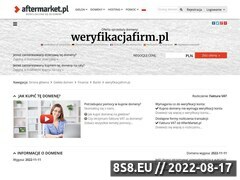 Zrzut strony WeryfikacjaFirm.pl - Sprawdzanie firm transportowych, spedycyjnych i produkcyjny