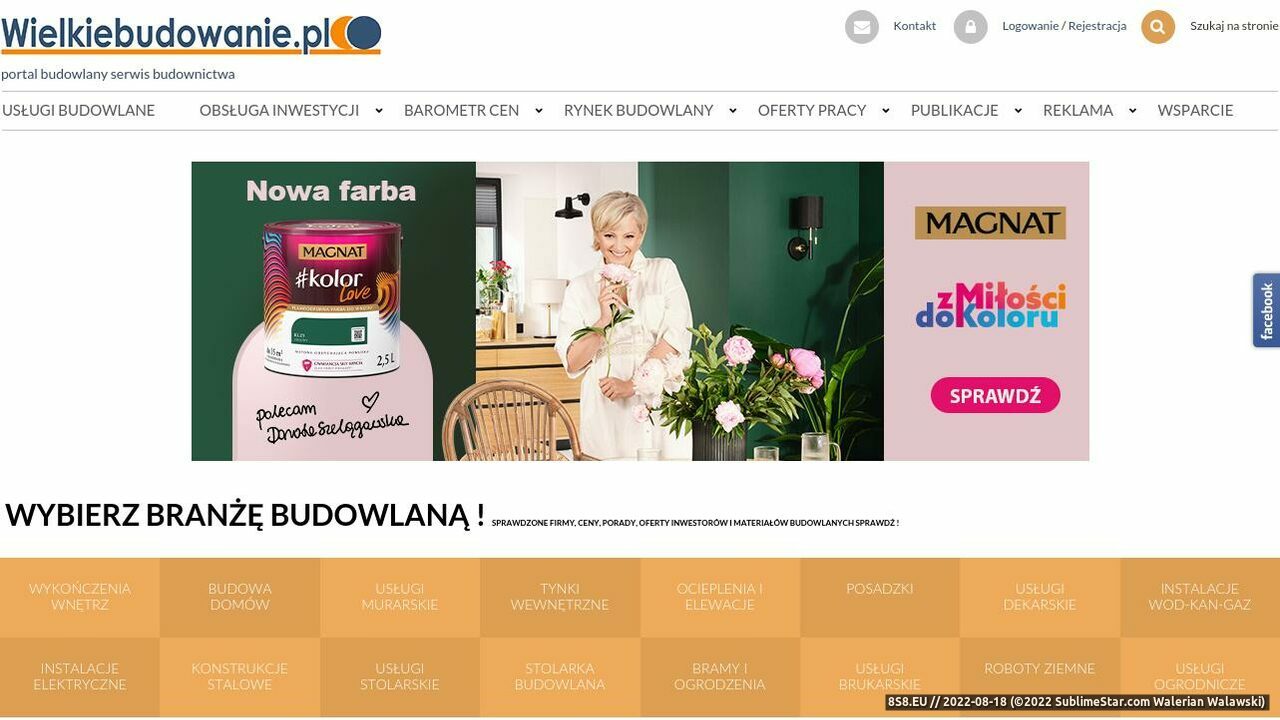 Portal Budowlany - Zlecenia budowlane, Firmy  (strona www.wielkiebudowanie.pl - Wielkiebudowanie.pl)