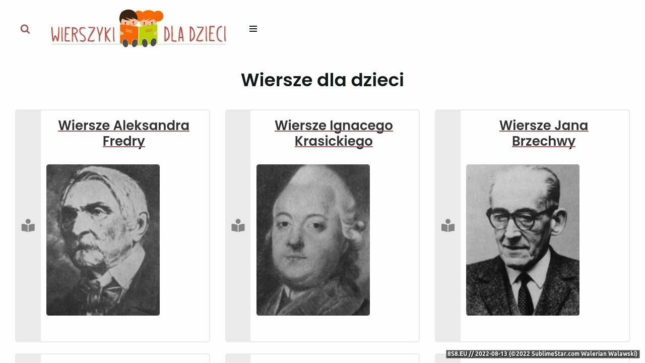 Wiersze dla dzieci znanych autorów (strona wierszykidladzieci.net.pl - Wiersze Dla Dzieci)