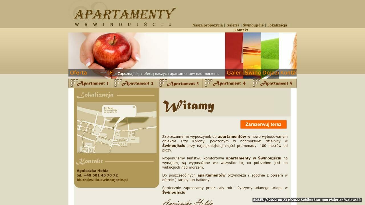 Zrzut ekranu Apartamenty - Świnoujście