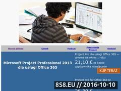 Zrzut strony Microsoft Project Professional 2013 dla usługi Office 365 - Project Online