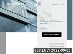 Zrzut strony ADMINISTRATOR administrowanie nieruchomociami