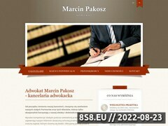 Zrzut strony Adwokat Pakosz - Warszawa