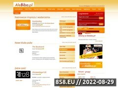 Zrzut strony AleBiba.pl - imprezowy portal społecznościowy