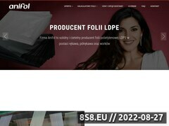 Zrzut strony Anifol - producent folii ldpe