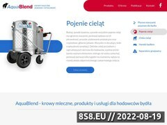 Zrzut strony Aquablend Polska - premiks dla bydła