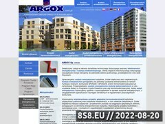 Zrzut strony Argox - wiadectwa Energetyczne, Audyty, Certyfikaty