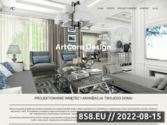 Zrzut strony ArtCore Design - projektowanie wntrz Krakw