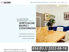 Zrzut strony Wirtualne biuro Warszawa oraz adres dla firmy