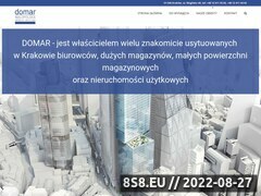 Zrzut strony Wynajem magazynów, pawilonów, biur - Kraków - DOMAR