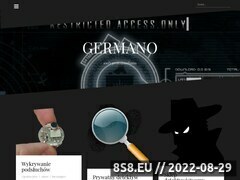 Zrzut strony Germano.pl- podsłuchy, kamery, lokalizatory