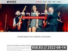 Zrzut strony Zespół muzyczny na wesele GOŚCIE Cover Band, muzyka na imprezę firmową, event