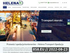 Zrzut strony Spedycja morska, Transport morski, Agencja celna HELENA-TS.pl