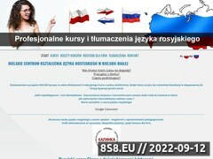 Zrzut strony Kalinka - Kursy języka rosyjskiego : Szkolenia języka rosyjskiego :