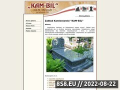 Zrzut strony Zakład Kamieniarski KAM-BIL A.K.M. Maroszek, Nysa - kamieniarstwo