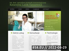 Zrzut strony Katarzynalasek.pl - gabinet stomatologiczny