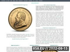 Zrzut strony Złota moneta Krugerrand