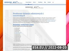 Zrzut strony LUXPOL dzianiny na ubiory sportowe