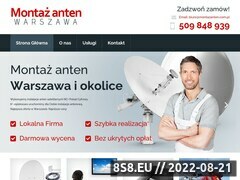 Zrzut strony Montaż anten telewizyjnych Warszawa sieci komputerowe LAN