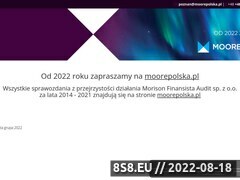Zrzut strony Badanie sprawozdania finansowego Morison.pl