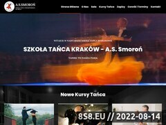 Zrzut strony Szkoła Tańca A. S. Smoroń Kraków nauka tańca taniec w Krakowie