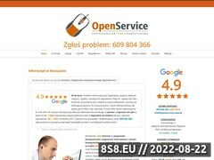 Zrzut strony OpenService - serwis komputerowy, pogotowie komputerowe, Warszawa
