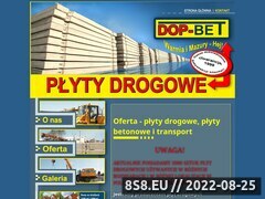 Zrzut strony Płyty Drogowe - Dop-Bet z Olsztyna