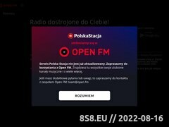 Zrzut strony Radio PolskaStacja.