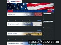 Zrzut strony USA - wizy, tanie bilety, podróżowanie po Stanach