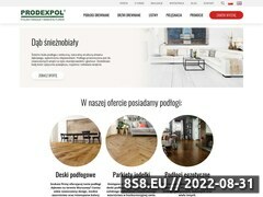 Zrzut strony Prodexpol oferuje deski tarasowe i podłogowe