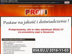 Zrzut strony Kursy językowe Szczecin Profi