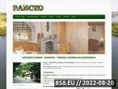 Zrzut strony Kaszuby - Pokoje RANCZO, wczasy na Kaszubach, domek nad jeziorem