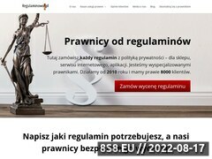 Zrzut strony Regulamin sklepu internetowego - Regulaminowo.pl