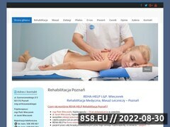 Zrzut strony REHA-HELP Rehabilitacja, Masaż, Fizykoterapia, Poznań