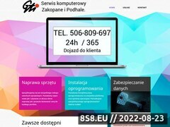 Zrzut strony GTI Serwis komputerowy 24h Zakopane i Podhale