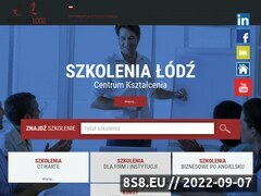 Zrzut strony Szkolenia Łódź - firma szkoleniowa