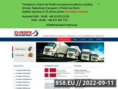 Zrzut strony Transport - Dania